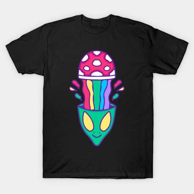 Alien Mushroom T-Shirt by taoistviking